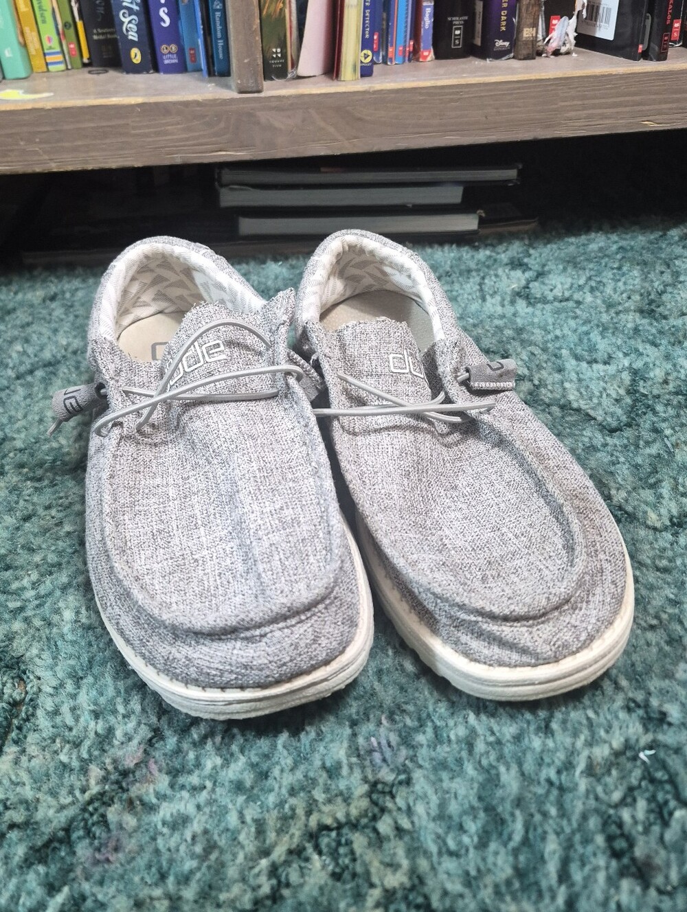 Hey Dude Men's Wally Linen Shoes Iron Size 10 - Picture 5 of 14